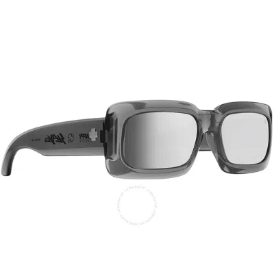 Spy Ninety Six Happy Gray Green Silver Spectra Mirror Rectangular Unisex Sunglasses 6700000000250