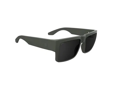 Spy Optic Cyrus Plastic Frame Fashion Sunglasses Matte Olive Happy Gray, Polycarbonate In Black