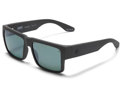 Spy Optic Cyrus Plastic Frame Fashion Sunglasses Soft Matte Dark Gray/hd Plus Gray Green Polar/black Spectra M In Pattern