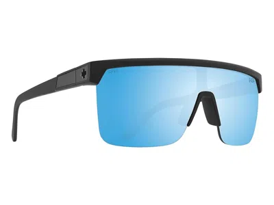 Spy Optic Flynn 5050 Shield Sunglasses Fashion Sunglasses Matte Black/happy Boost Bronze Polar Ice Blue Spectr In Purple