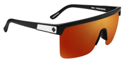 Pre-owned Spy Optic Flynn 5050 Sunglasses - Mt Black / Happy Boost Polar Orange Mirror