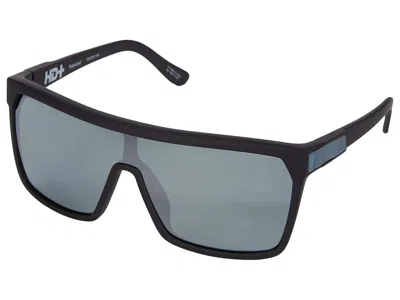 Spy Optic Flynn Shield Sunglasses Plastic Frame Fashion Sunglasses Soft Matte Black/hd Plus Gray Green Polar/s