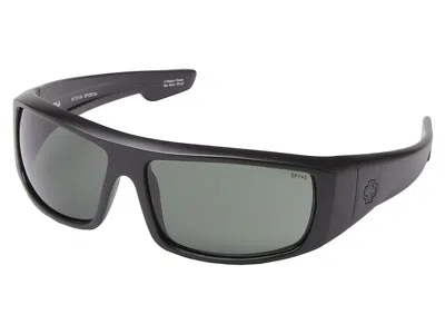 Spy Optic Logan Sport Sunglasses Matte Black Ansi Rx/hd Plus Gray/green: One Size In Multi