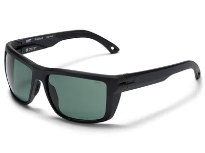 Spy Optic Overhaul Xl Fashion Sunglasses Matte Black Happy Grey Green Polar: 60mm In Gray