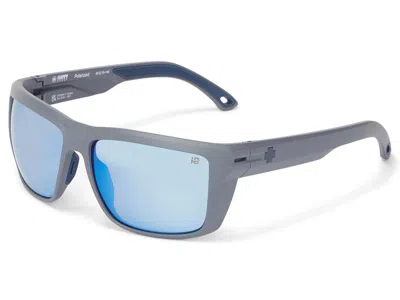 Spy Optic Overhaul Xl Fashion Sunglasses Matte Grey Happy Boost Polar Ice Blue Mirror: 60mm