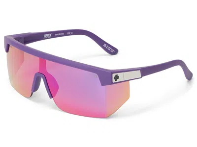 Spy Optic Super Flynn Fashion Sunglasses Matte Purple Happy Gray Green Pink Mirror: One Size