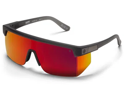 Spy Optic Super Flynn Fashion Sunglasses Translucent Matte Black Happy Gray Green Orange Mirror: One Size