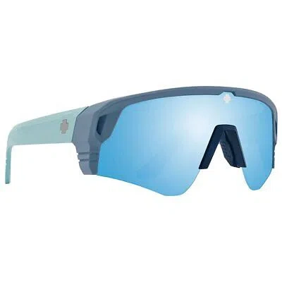 Pre-owned Spy Optics Men's Polarized Monolith Speed Blue Sunglasses In Happy Boost Polarized Ice Blue Mirror