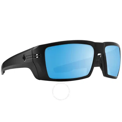 Spy Rebar Ansi Happy Boost Bronze Polarized Ice Blue Spectra Mirror Wrap Men's Sunglasses 6700000000