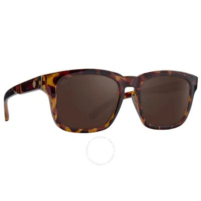 Spy Saxony Happy Boost Bronze Polarized Square Unisex Sunglasses 6700000000222 In Brown