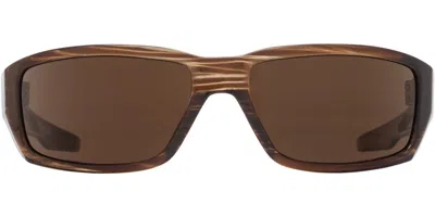Spy Tarmac Polarized Ys145005 Occhiali Da Sole Tartarugatishell Per Uomo In Brown Stripe Tortoise