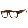 Spy Unisex Black Rectangular Eyeglass Frames Coleson57 In Brown