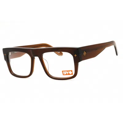 Spy Unisex Black Rectangular Eyeglass Frames Coleson57 In Brown