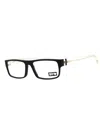 Spy Vaughn 56 Rectangular Unisex Eyeglasses In Black