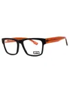 Spy Weston 56 Rectangular Unisex Eyeglasses In Black