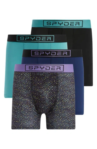 Spyder 4-pack Boxer Briefs In Multi