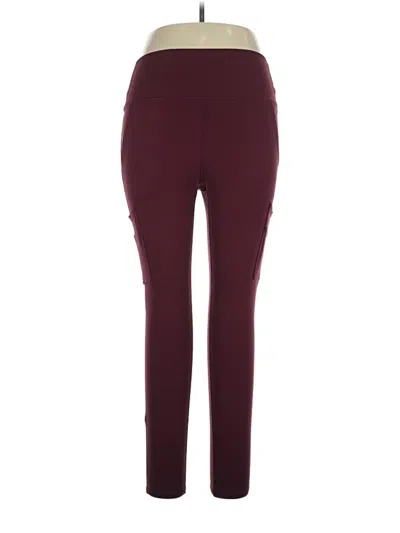 Pre-owned Spyder Active Pants In Burgundy