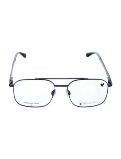 Pre-owned Spyder Aviator Clear Sunglasses In Blue