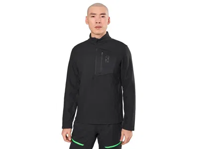 Spyder Bandit Fleece Sweater 1/2 Zip Men's Clothing Black: 3xl, Polyester In Multi