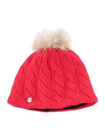 Pre-owned Spyder Beanie Hat In Red
