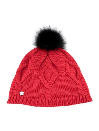Pre-owned Spyder Beanie Hat In Red