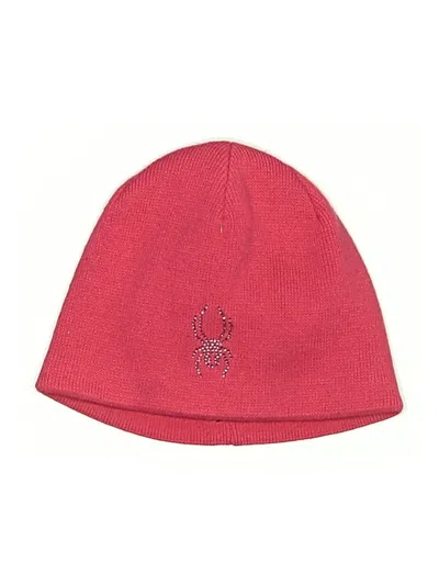Pre-owned Spyder Beanie Hat In Red