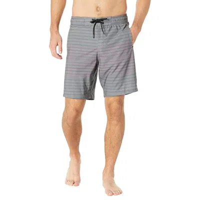 Spyder Boardshorts Men's Gray Striped Drawstring Waist Swimwear Frog223