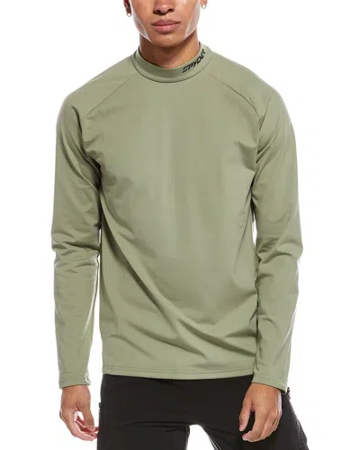 Spyder Castle Mock Neck Baselayer Top In Green