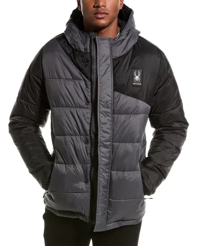 Spyder Circuit Puffer Jacket In Grey