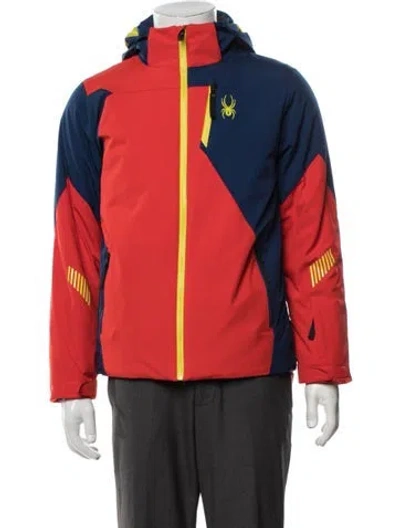 Pre-owned Spyder Kids' Colorblock Jacket In Red