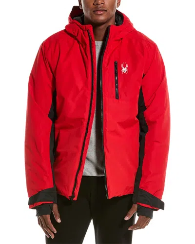 Spyder Colorblock Jacket In Red