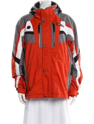 Pre-owned Spyder Colorblock Pattern Jacket In Orange