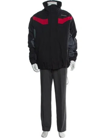 Pre-owned Spyder Colorblock Pattern Parka In Black