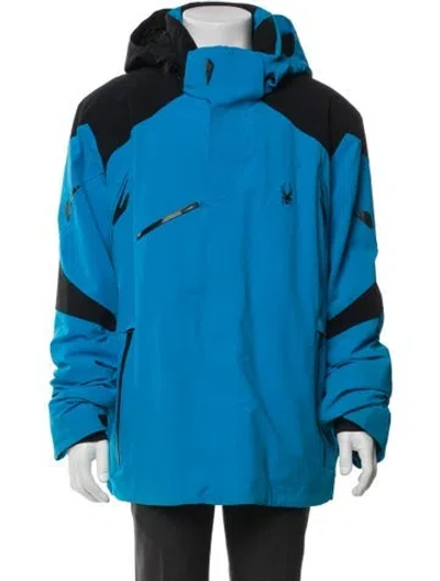 Pre-owned Spyder Colorblock Pattern Parka In Blue