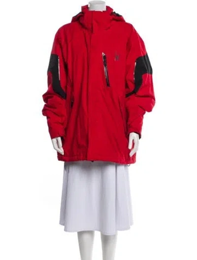 Pre-owned Spyder Colorblock Pattern Parka In Multi