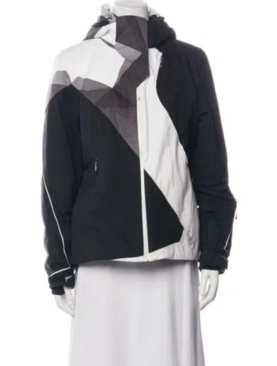 Pre-owned Spyder Colorblock Pattern Performance Jacket In Black/blue