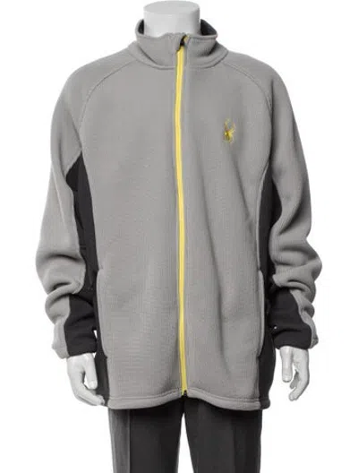 Pre-owned Spyder Colorblock Pattern Performance Jacket In Grey