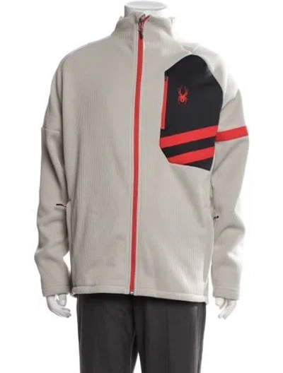 Pre-owned Spyder Colorblock Pattern Performance Jacket W/ Tags In Neutrals