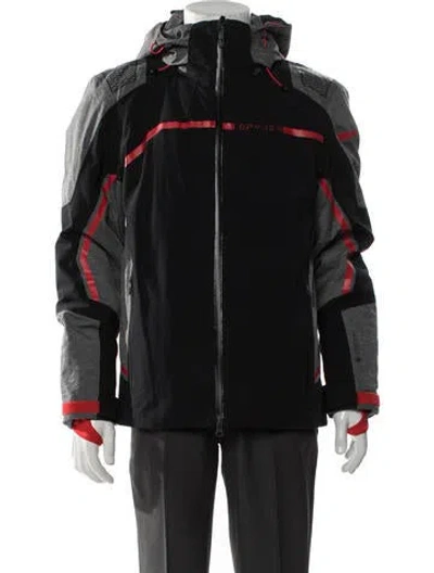 Pre-owned Spyder Colorblock Pattern Windbreaker In Black