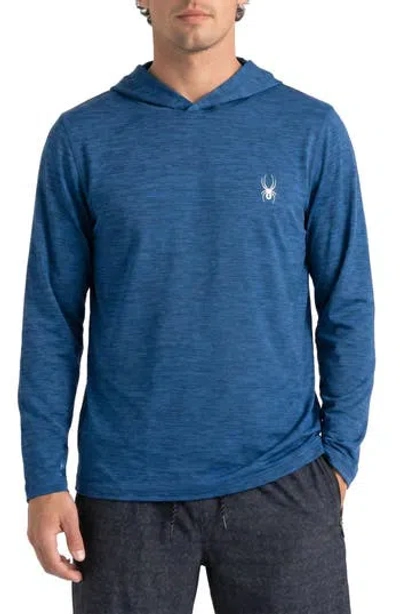 Spyder Core Heather Hooded Rashguard In Blue