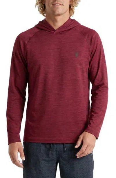 Spyder Core Heather Hooded Rashguard In Burgundy