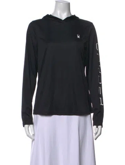 Pre-owned Spyder Crew Neck Long Sleeve Hoodie In Black