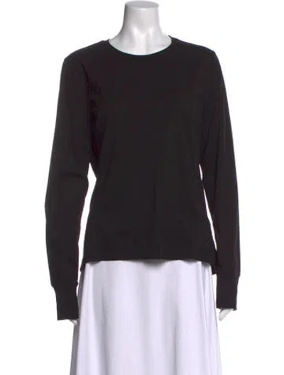 Pre-owned Spyder Crew Neck Long Sleeve T-shirt In Black