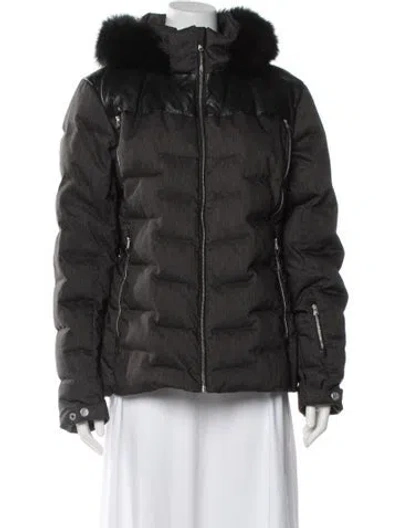 Pre-owned Spyder Down Coat In Black