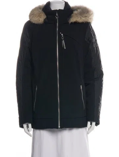 Pre-owned Spyder Down Jacket In Black/blue