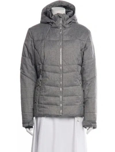 Pre-owned Spyder Down Jacket In Grey/silver