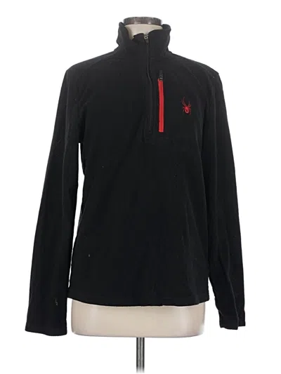 Pre-owned Spyder Fleece Jacket In Black