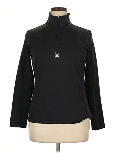 Pre-owned Spyder Fleece Jacket In Black