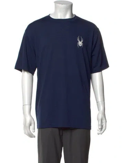 Pre-owned Spyder Graphic Print Crew Neck T-shirt In Blue