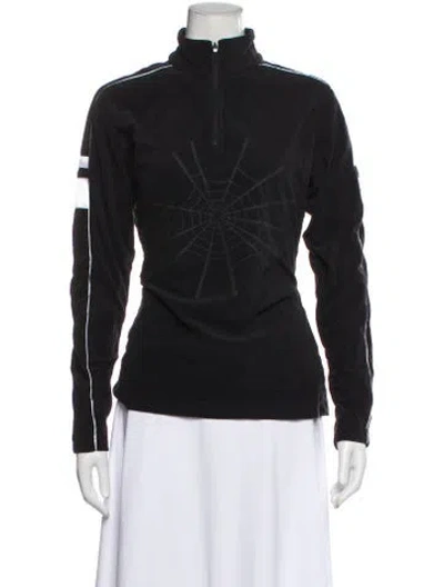 Pre-owned Spyder Graphic Print Long Sleeve Top In Black